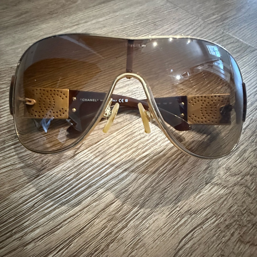 Chanel Brown and Gold Women's Sunglasses